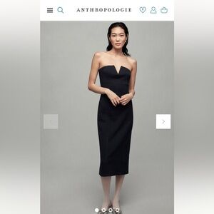 ANTHROPOLOGIE Midi Strapless Dress (NWT)